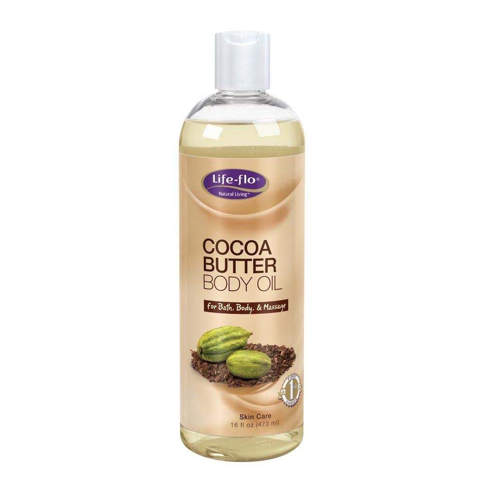 Lifeflo Cocoa Butter Body Oil For Bath, Body & Massage Fast