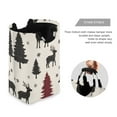thumbnail image 3 of Yayeee Freestanding Laundry Hamper with Handle Collapsible Large Storage Basket for Clothes, Christmas Plaid Forest, 3 of 7