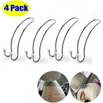 EIMELI 4 Pack Seat Back Organizers, Universal Organizer Hooks Car Headrest Hangers Hooks, Bag Organizers Rack and Hanger, Strong and Durable Auto Backseat Storage Hooks (Silver)