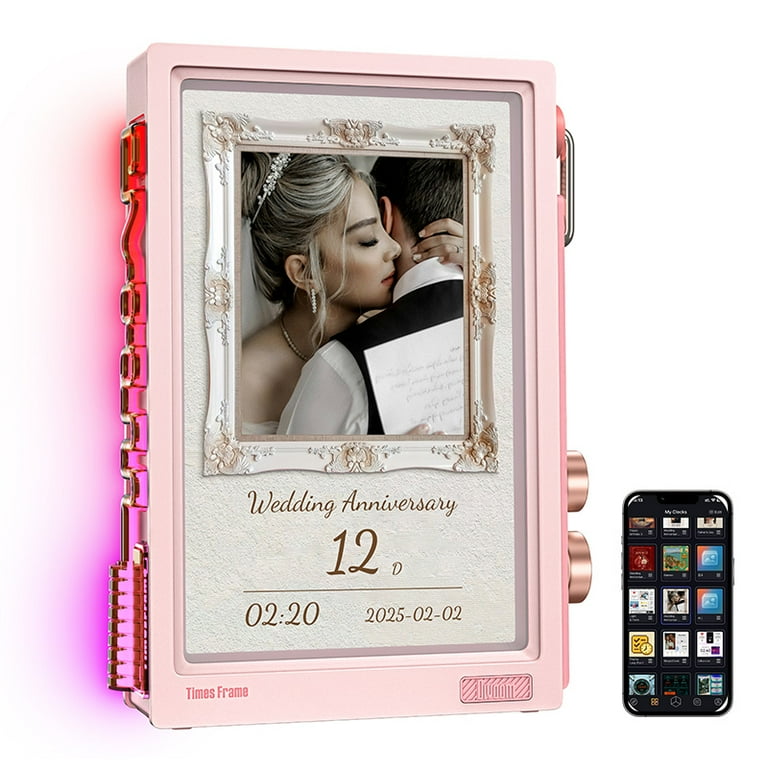 【即日配送】Divoom ディブーム　Times Frame ネオンピンク Divoom Times Frame pink 10.1
