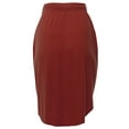 thumbnail image 4 of A2Y Women's Elastic Waist Self Tie Tulip Hem Side Pocket Skirt Brick 5XL, 4 of 5