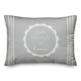 thumbnail image 2 of Creative Products Make Yourself At Home Scalloped 6 14 x 20 Spun Poly Pillow, 2 of 3