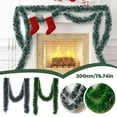 thumbnail image 5 of Christmas Tinsel Garland Decorations for Tree Xmas Dark Green Christmas Garland Twist Garland Ceiling Hanging Decorations,for Home Mantle Stair Fireplace Party Indoor Outdoor, 5 of 9