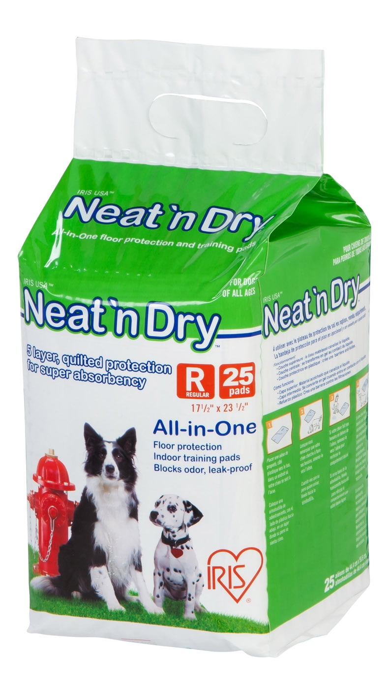IRIS USA Neat 'N Dry Premium Pet Training Pads, 25 Count