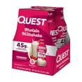 thumbnail image 3 of Quest Protein Milkshake, Strawberry Flavor, High Protein, Low Sugar, 14fl oz, 4 Count, 3 of 12