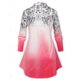 thumbnail image 2 of Camisa de Túnica de Talla Extra de Piel de Serpiente Degradada Rosegal Blusas Tallas Grandes, 2 of 5