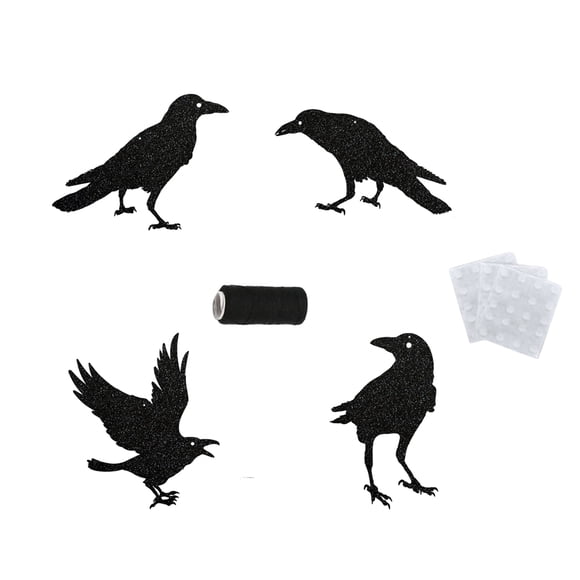 Advancent Decoración colgante de Halloween aterradora de papel que añade moda a la fiesta duradera y elegante Kits de decoración para fiestas cuervo