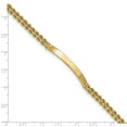 thumbnail image 3 of Real 14kt Yellow Gold Two Strand Rope ID Chain Bracelet; 7 inch; Lobster Clasp; for Adults and Teens; for Women and Men, 3 of 3