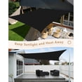 thumbnail image 5 of Sun Shade Sail 8'x10' Solid Color Rectangle Sun Shade Sails Canopy Waterproof Ash Black Outdoor Sunshades Sand UV Block Cover Shades Cloth for Patio Backyard Garden Deck Porch Lawn, 5 of 9