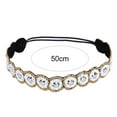 thumbnail image 3 of Zhaomeidaxi Rhinestone Beaded Elastic Headband, Fashionable Handmade Crystal Beaded Elastic hairbands Lady Women Girls Hair Jewelry Accessories, 3 of 8