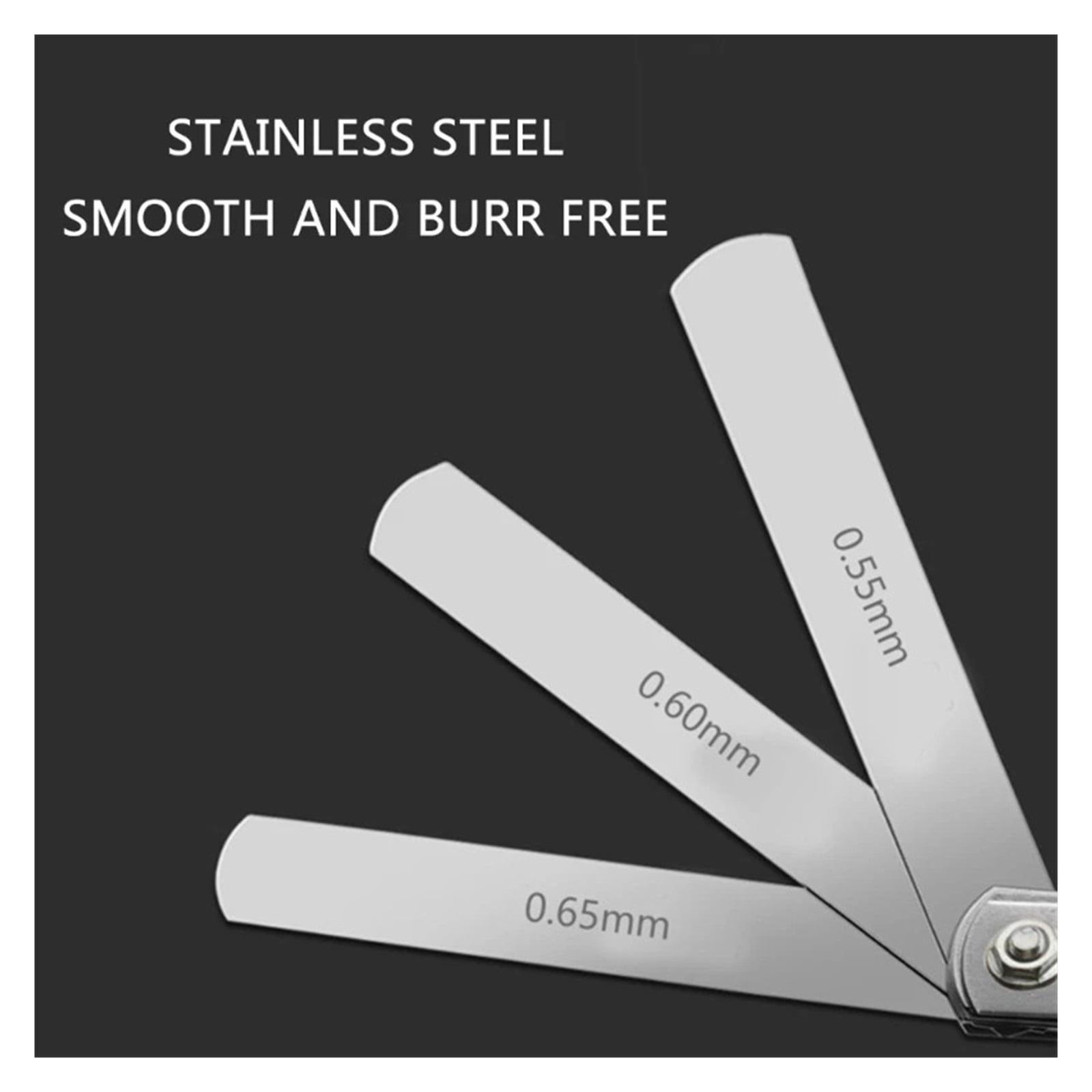P82D Stainless Steel Feelers Gauges Standard Offset Valves Thickness Gauges Tool for Measuring Gaps Width Thickness Woodworking ,Corrosion-Resistant
