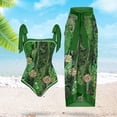 thumbnail image 2 of Traje de baño de playa Mujer con cordones y vestido para deportes acuáticos (M) Verde 2 piezas DQrwqpou Para Estrenar, 2 of 3