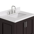 thumbnail image 5 of Ariel Stafford 30 In. Single Rectangle Sink Bathroom Vanity Pure Carrara White Quartz Countertop 1.5 Edge In Espresso, 5 of 9
