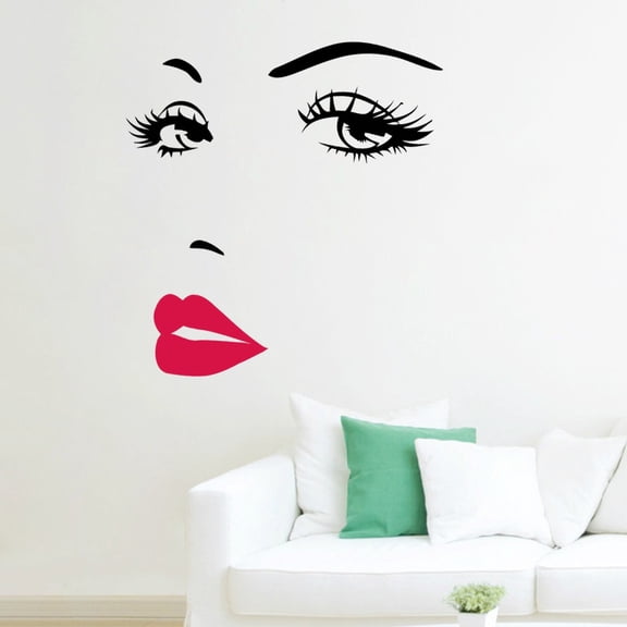 Face #2 ~ Wall or Window Decal 34" x 42"