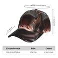 thumbnail image 2 of KLL Playful Baby Hippo Splash Pattern Baseball Caps for Outdoor Sports,Golf Dad Hat Fashion Casual Outdoor Caps Adjustable Fit Men Women, 2 of 6