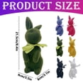 thumbnail image 3 of Easter Flocked Bunny Goth Figurine with Bow Tie 8.4" Easterween Rabbit Tabletop Decorations for Easter Centerpieces Easterween Ornament Spring Home Party Mantel Decor, 3 of 6
