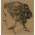 thumbnail image 3 of Pierre Puvis de Chavannes 15x15 Black Modern Framed Museum Art Print Titled - Woman's Head V, 3 of 5