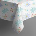 thumbnail image 6 of 52x52in(132x132cm) Square Tablecloth, Waterproof Polyester Table Cover, Wrinkle Resistant & Washable Fabric for Dining, Kitchen, Picnic, Daisy Flowers Print, 6 of 6