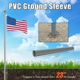 thumbnail image 4 of SnugNiture 25FT Sectional Heavy Flagpole Kit and 3×5 American Duty Flag for Yard, Mall Show or Exhibition,Black, 4 of 7