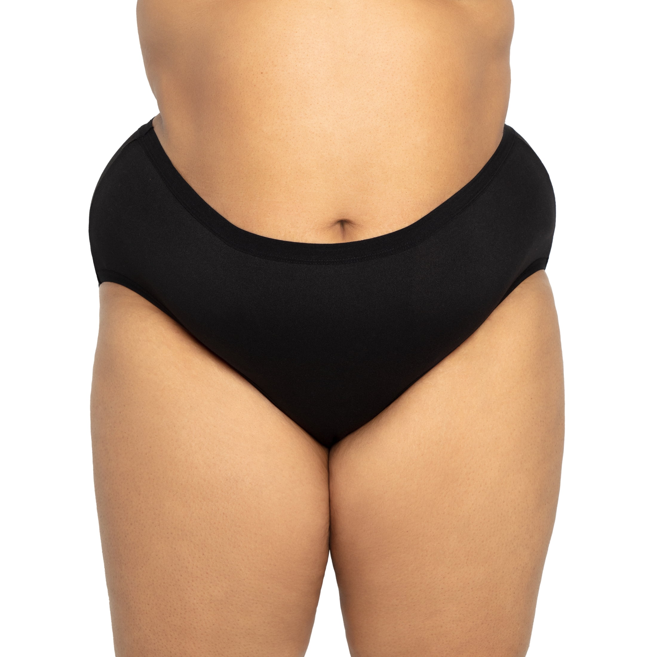 The Period Company. Microfiber High Waisted, Period Underwear for Medium Flows, Black