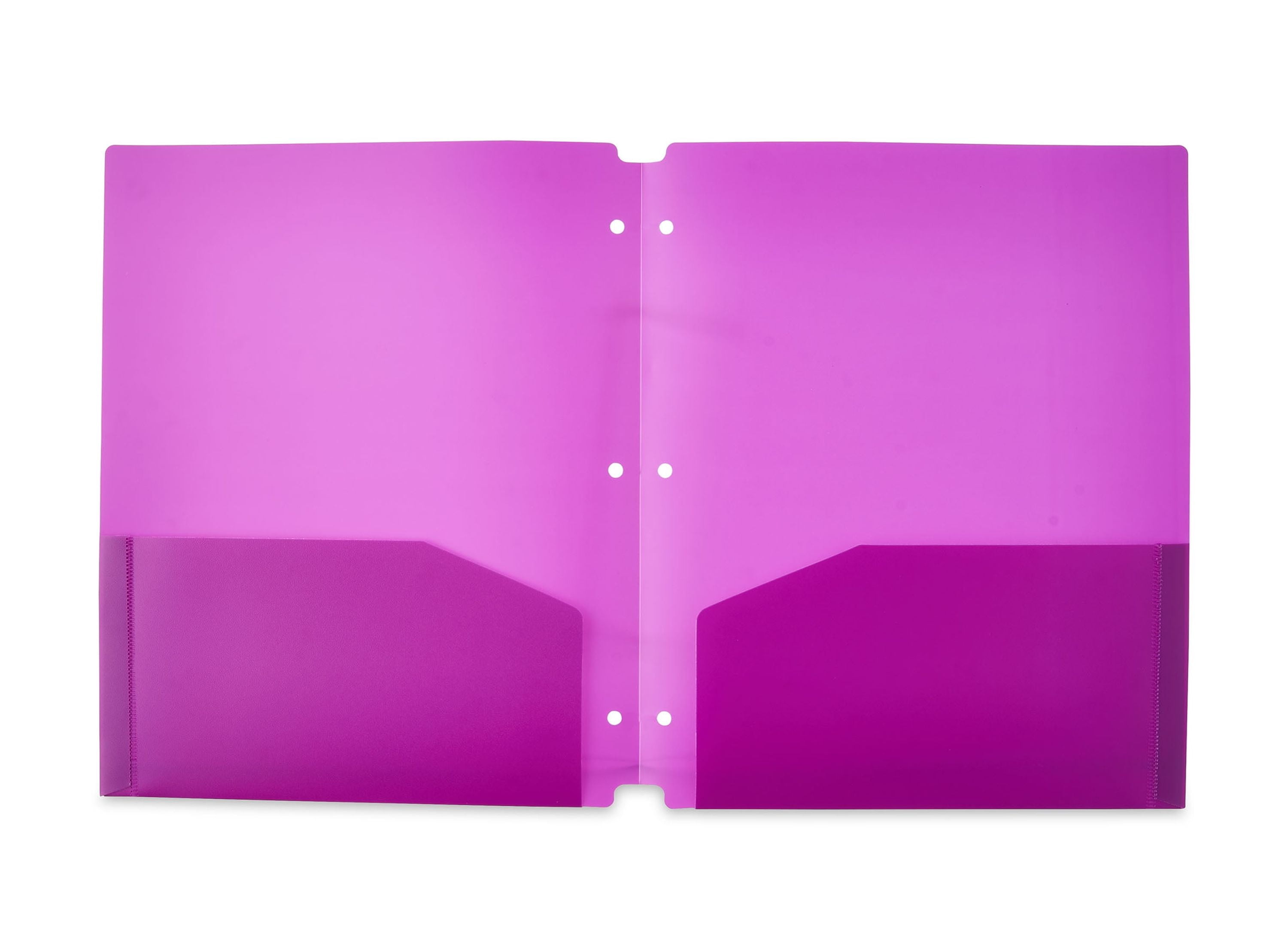 (25 pack) Pen+Gear 2-Pocket Poly Folders, Purple, 9.4" x 11.4", 50 Pack