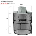 thumbnail image 5 of Htwon Mosquito Head Net Sun Hat Bug Bee Protection Mesh Fishing Outdoor Men Women Cap Gray, 5 of 5