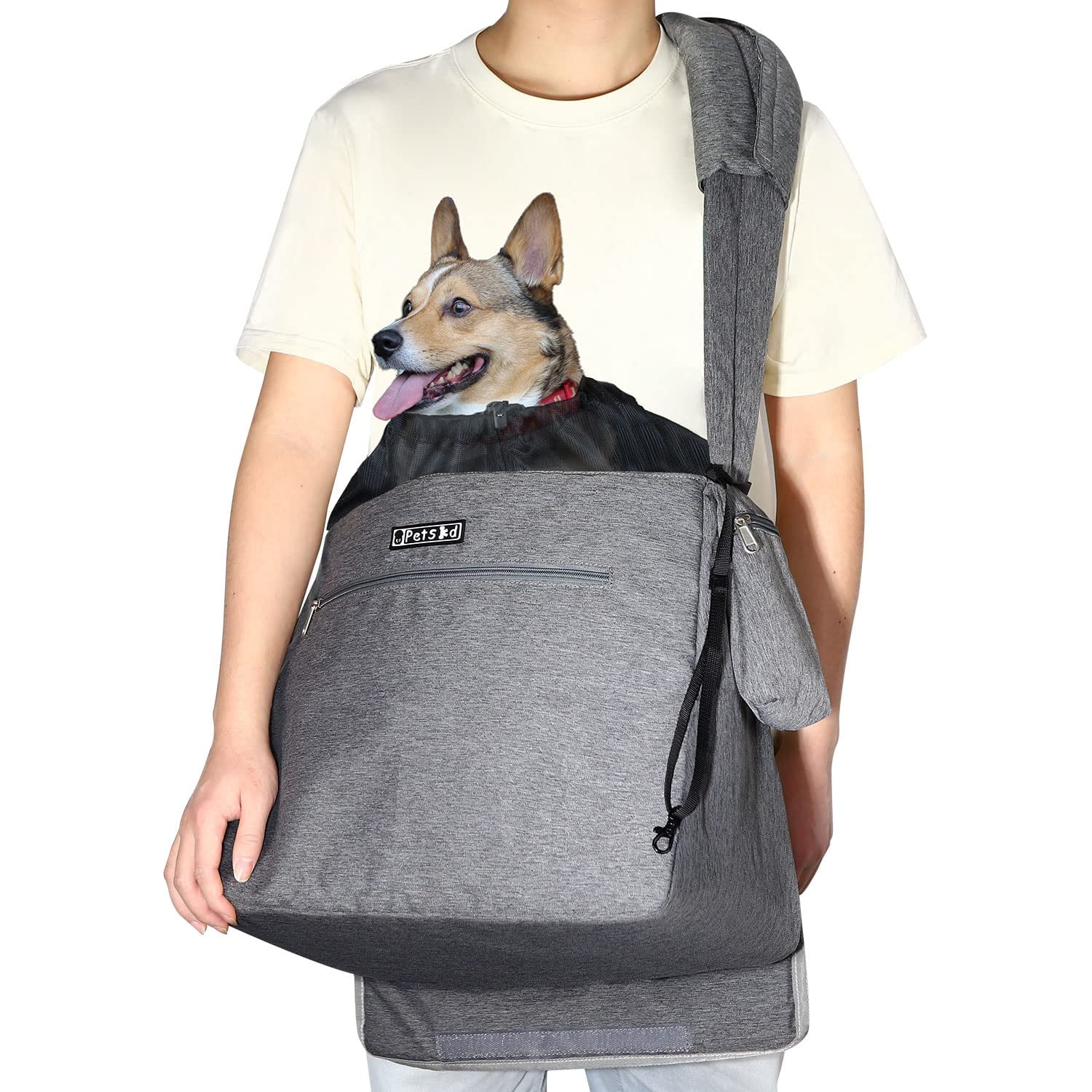 Reddy+Pet+Carrier+Backpack+Black+Mesh+Windows+Zippered+16x13x8+12+Lbs+Limit  for sale online