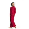 thumbnail image 2 of U.S. Polo Assn. Women's Long Sleeve Cotton Span Top and French Terry Wide Leg Pant Pajama Sleep Set, 2-Piece, Sizes S-3X, 2 of 6