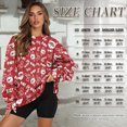 thumbnail image 6 of HELLHERO Xmas Snowmen Print Women Oversized Sweatshirt Warm Crewneck Sweater with Pocket Long Sleeve Winter Pullover Tops Size M, 6 of 7
