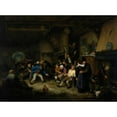 thumbnail image 3 of Adriaen van Ostade 18x14 Black Modern Framed Museum Art Print Titled - Peasants Dancing in a Tavern (1659), 3 of 5