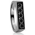 thumbnail image 2 of Pompeii3 1Ct Black Diamond 5-Stone Men's Ring in 10k Black Gold (Black,I1-I2), 2 of 3
