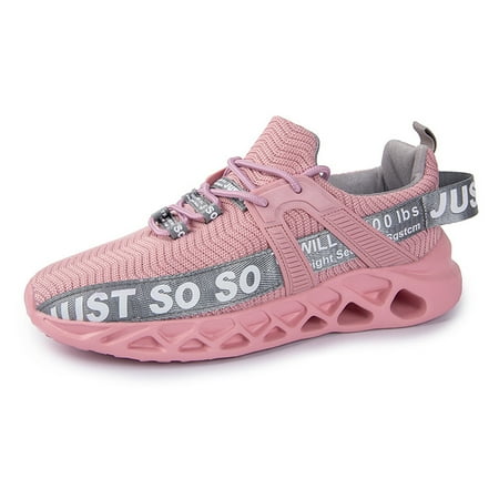 

Lightweight Running Shoes Womens Athletic Non Slip Tennis Fashion Sneakers - Pink-gray 11