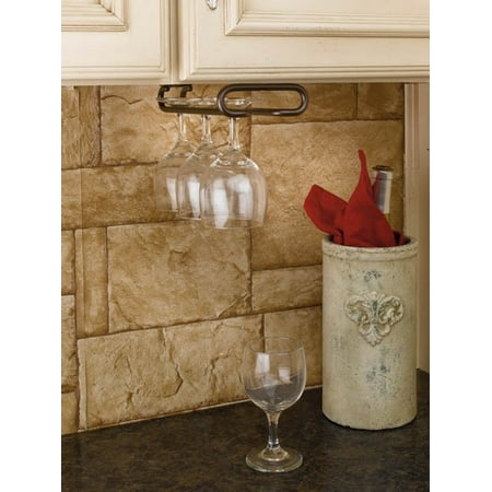 Rev-A-Shelf - 3150-16ORB - 16 in. Oil Rubbed Bronze Under Cabinet Wine Glass Holder