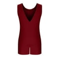 thumbnail image 6 of Htigea Clearance Women Jumsuits Casual Loose Jumpsuit Solid Color Overalls Jumpsuits Wide Pocket Leg Pants Wine,M, 6 of 6