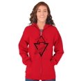 thumbnail image 3 of Triangle Whale Symbolic Spirit Animal Unisex Fleece Graphic Zip Up Hoodie Brisco Brands 2X, 3 of 5