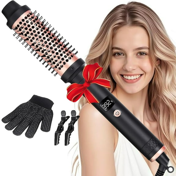 Taotique Thermal Brush, 1.5 inch Heated Round Brush for Blowout Look, 25s Fast Heating Curling Iron Brushes with 5 Temp Settings, Hair Styling Tool for All Hair Types