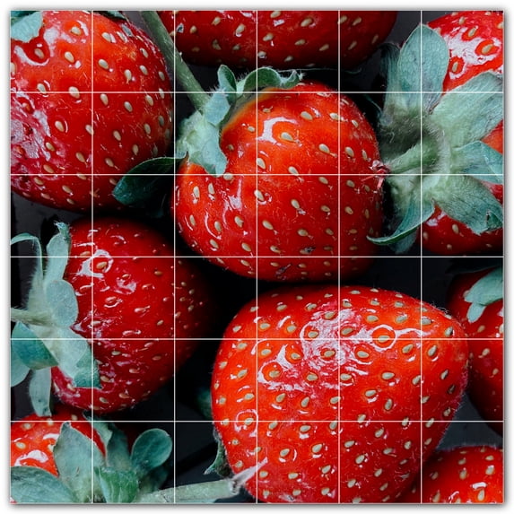 Picture-Tiles.com: Fruit Ceramic Tile Wall Mural WAL500689-66XL. 72"W x 72"H using (36) 12" x 12" Ceramic Tiles-Satin Finish