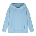 thumbnail image 6 of Bnwani Hoodies for Teen Girls Long Sleeve Crop Fleece Sweatshirt Plain Pullover, 6 of 9