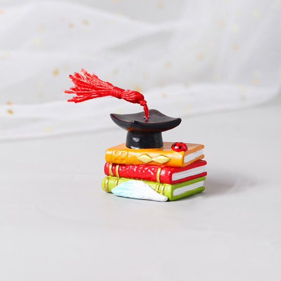 WASHWEPE Cake Resin Decoration Doctor and Book Ornament Assorted Color 1Pcs