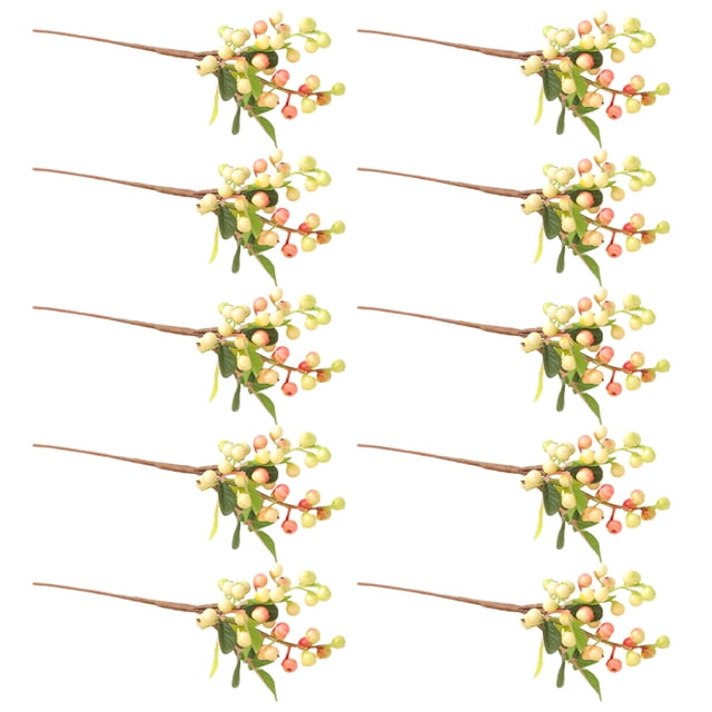 Monstrate 10 piezas de bayas artificiales que admiten mascotas, seguras y no tóxicas para amigos peludos, flores artificiales Decoración Rosa 25cm