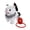 Black and white, variant on Soft Safe Plush Walking Cats Toy That Meows and Walks Automatically for Kids Bedtime Comfort and Daily Entertainment