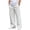 White-pants, variant on Aezemi Men Elastic Waist Beach Pants Ribbed Comfy Drawstring Soft Straight Leg Fashion Vacation Long Pants Casual Trendy Workout Sports Daily Home Trousers with Pockets XXL