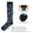 thumbnail image 3 of FORMRS Womens Knee High Socks Casual Long Thick Travel Daily Wear, 2 Pairs, Cartoon Jellyfish Pattern, 3 of 6