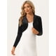thumbnail image 4 of Bolero Elegante de Terciopelo Allegra K para Mujer Crop Cardigan Cóctel Chaqueta Corta Negro S, 4 of 6