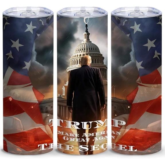 Trump Mug,Trump Cup,Trumps Tumbler,20 OZ Insulated Vacuum Skinny Tumbler with Lid,Gifts for Friend,Customer,Women,Men,1 Pcs