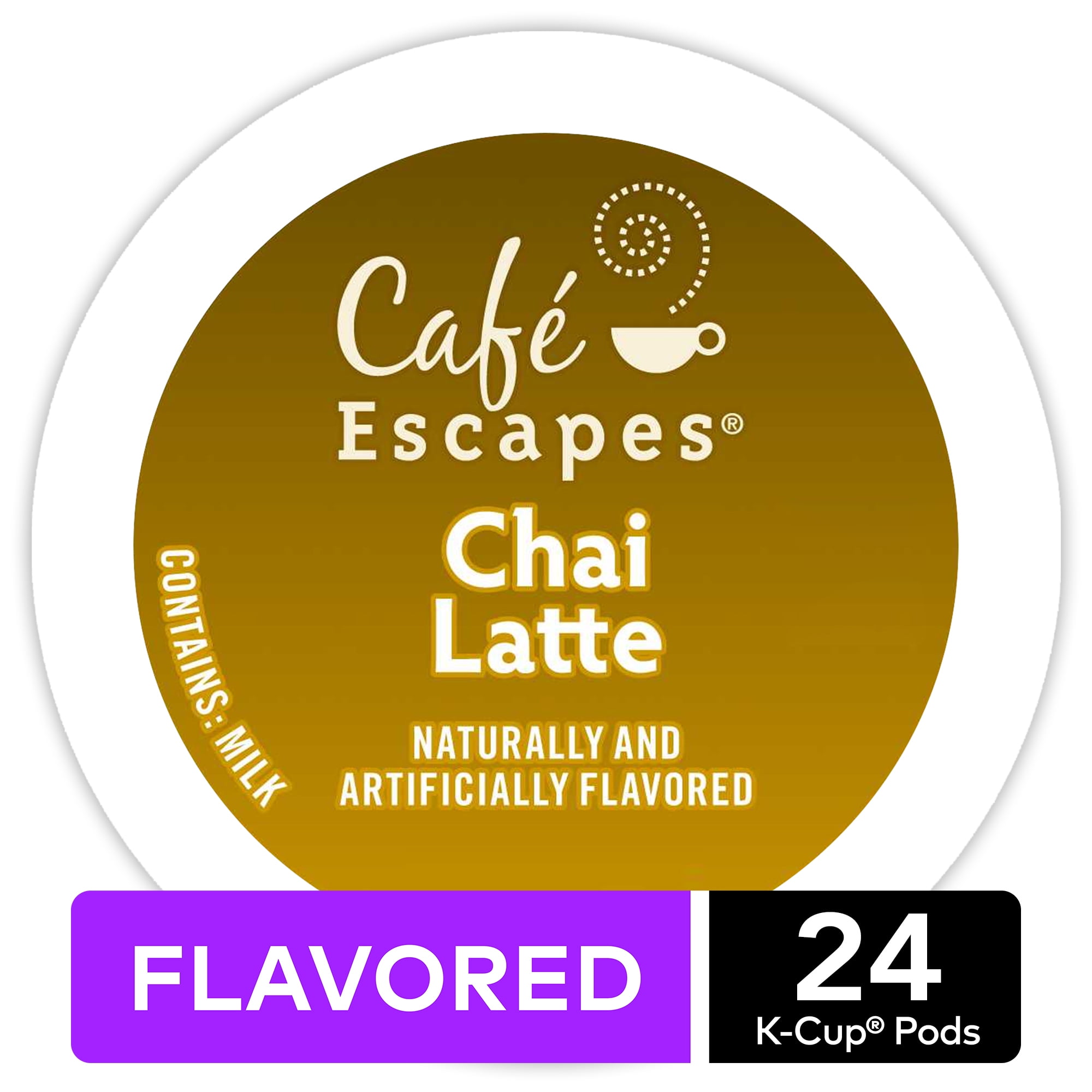 Café Escapes Chai Latte KCup Pods, 24 Count for Keurig Brewers