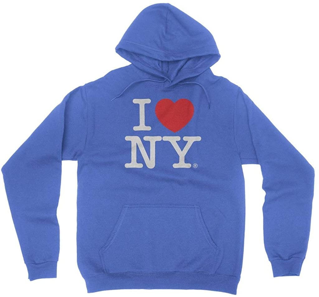 I Love NY Royal Blue Hooded Sweatshirt Adult X-Large 