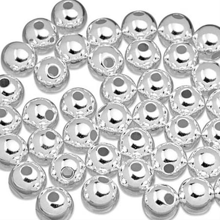 - Sterling Silver Round Seamless Beads 3mm with .9mm hole (50)