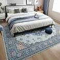 thumbnail image 3 of TWINNIS Area Rug for Living Room Persian Rug Vintage Boho Carpet for Bedroom,Gray/Blue,6'x9', 3 of 7