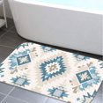 thumbnail image 3 of Modern South Western Plush Flannel Bath Rug 16x24 Inches, Quick Dry Absorbent Non Slip Mat for Bathroom Sink Tub, 3 of 9